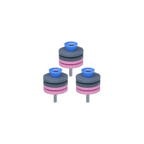 Lot de 3 disques abrasifs pour affûteur de lames de tondeuse à gazon, 4 couches (1/5)