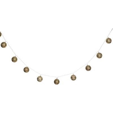 Guirlande Lumineuse Led "10 Boules" 165cm Or (1/3)