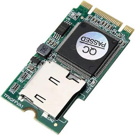 Adaptateur T-Flash vers M.2 (clé B) pour PC, compatible avec les cartes Micro-SD, SDHC et SDXC (jusqu'à 512 Go). (1/5)