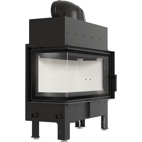 Kamineinsatz aus Stahl KRATKI FLOKI L links 12 kW Ø 200 (1/5)