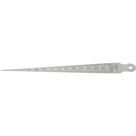 Outil d'inspection de trous en acier inoxydable, jauge d'épaisseur, outil de mesure cale 0-15 mm pour l'industrie (1/4)