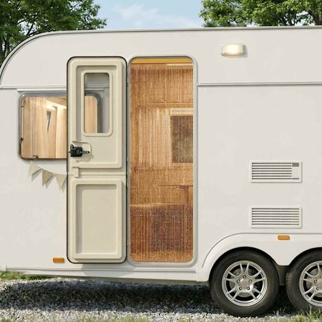 Rideau de porte anti-insectes pour camping-car Bambou 56 x 185 cm (1/5)