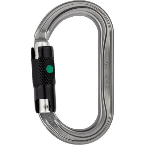 Petzl – Mousqueton ovale léger – Ball-Lock – Aluminium – Résistance 25 kN – Ouverture 22 mm – Certifié CE EN 362