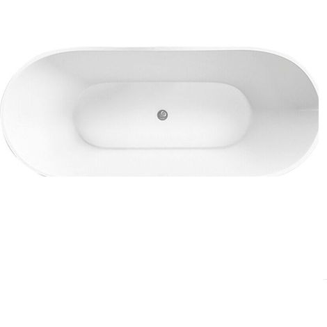 Modern Fluted Freestanding Bath, 1600 x 580 x 780mm, White