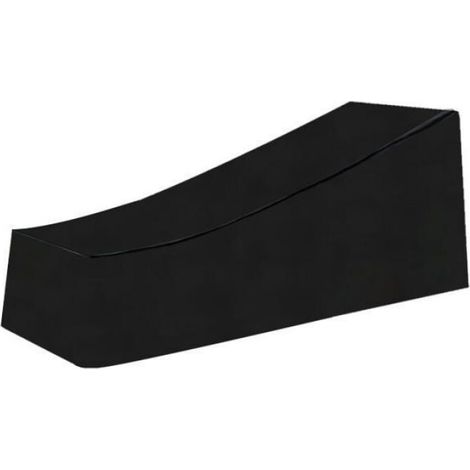Housse Pour Chaise Longue - Tissu Oxford 210D Impermeable Coupe-Vent - Pour Transat Bain De Soleil - 200x75x40/80 Cm - Noir (1/4)