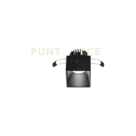BATH FARETTO DA INCASSO A LED NERO 3000K 9W 585LM IP54 7X7CM