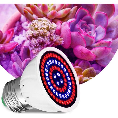 Lampes de croissance, grandir Ampoule 60 LED E27 de croissance des plantes horticoles Full Spectrum Usine Lampe 220v intérieur pour Plantes d'intérieur Succulentes Jardin (1/5)