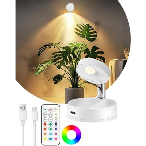 Lampe pour plantes d'intérieur avec minuterie et luminosité réglable, lampe magnétique/murale pour serres, semis et étagères de culture-AquaForge (1/5)