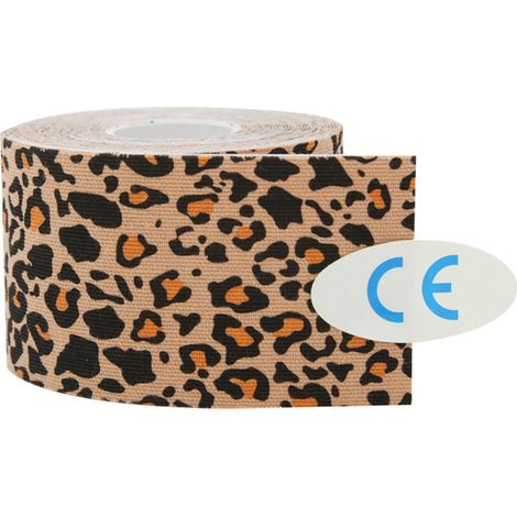 Ruban élastique sportif adhésif en coton pour muscles et blessures, imprimé léopard (1/5)