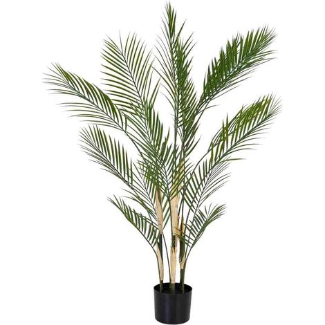 Arbol kwai decorativo artificial con 17 hojas verde 90x90x120