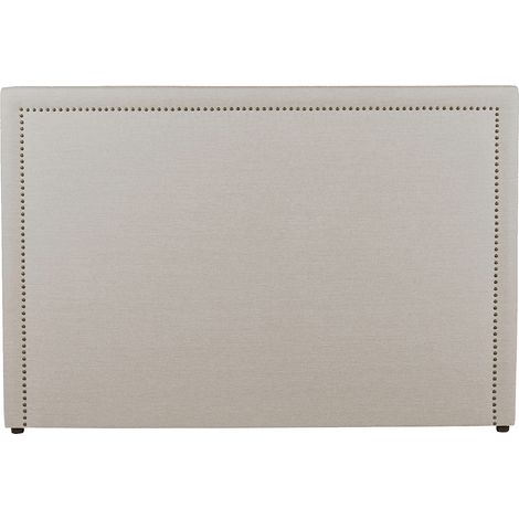 Vente-Unique – Tête de lit cloutée effet lin 170 cm – Beige – Structure MDF éco-responsable – Pour couchage 160 x 200 cm (1/4)