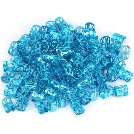 100PCS Perles de tressage, anneaux colorés, accessoires coiffure, décoration cheveux, outil styling (1/5)