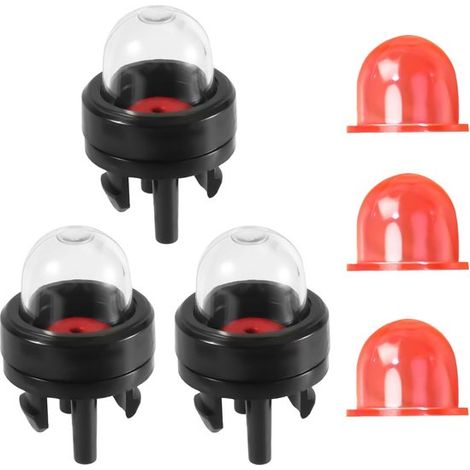 bombillas Prime con clip, Bomba de bombillas Prime 188-512-1, Compatible con Poulan, Echo, Ryobi, Compatible con bombillas Prime Poulan, Rojo (1/5)