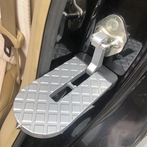 Marchepied de portière de voiture pliable — portable et robuste — facilitant l'accès au toit. (1/3)