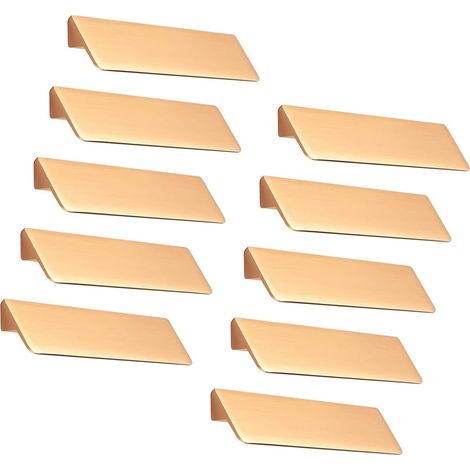 10 Pièces 128mm Entraxe Boutons de portes Cuisine Armoire Porte Poignées Placard Tiroir Chambre Meubles Tirer, Alliage D'aluminium, Avec des Vis, Or
