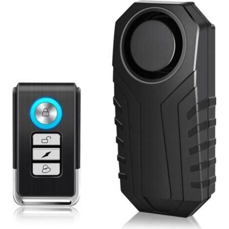 Alarme de vélo Moto avec Telecommande,Alarme Velo sans Fil Avec113 DB Super Bruyant,Sécurité Antivol Scooter Alarme Trotinette Electrique et étanche IP65 pour Capteur Vibrations Bagage Porte (1/4)