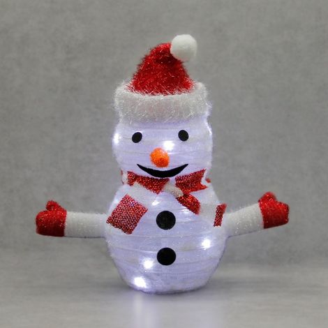 Muñeco de nieve plegable LED 300mm Luz fría (1/4)