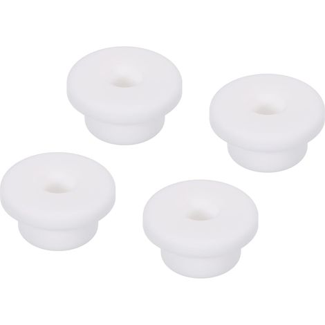 4Pcs Passe-Câble en Caoutchouc T-Forme Diamètre Installation 19mm, ID 9mm, Hauteur 14mm Passe Fil Rondelle Caoutchouc Bouchons de Trous Flexibles pour Orifices de Câbles, Blanc (1/5)