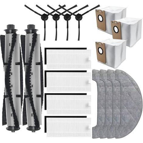 Zubehör Ersatzteile Zubehörset für Honiture Q6 Pro, für Laresar L6 Pro, für Imou L11 Pro, für AIRROBO T10+, für Neabot N2, 2 Hauptbürsten, 4 Seitenbürsten, 4 Filter, 4 Mopp Wischtücher, 3 Staubbeutel (1/5)
