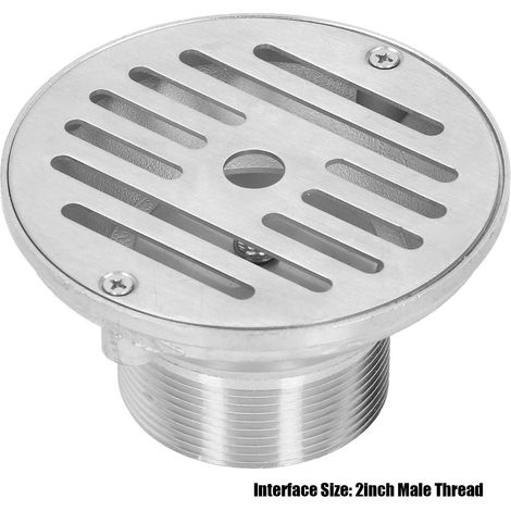 Écoulement de Piscine en Acier Inoxydable Drain 2 Pouces Raccord Mâle avec Débordement pour Spa et Piscine (1/5)