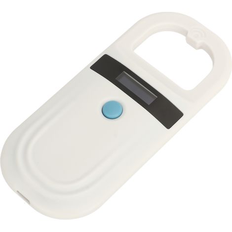 Bluetooth-Mikrochip-Lesegerät für Haustiere, RFID-Identifikationsscanner mit OLED-Bildschirm, Veterinärmanagement, weiß. (1/5)