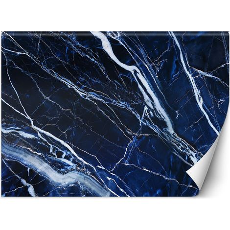 Fototapete Blau Weiß Marmor Textur 100x70 cm (1/5)