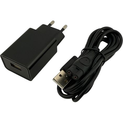 Trade-Shop USB-A Netzadapter Ladegerät Ladekabel für Philips MG5940 MG5950 MG7920 MG7930 MG7940 MG7941 MG7950 MG9510 MG9520 MG9525 MG9530 MG9540