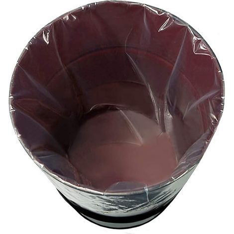 Packung mit 5 durchsichtigen 55-Gallonen-Plastiksäcken für Eimer, starke und auslaufsichere 55-Gallonen-Plastiksäcke (1/5)