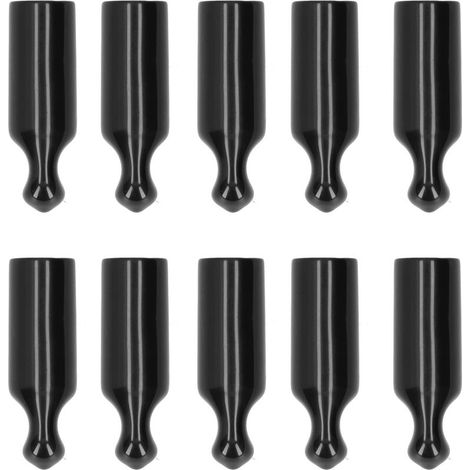 Lot de 10 capuchons en caoutchouc pour robinets de bière pression, noirs. (1/5)