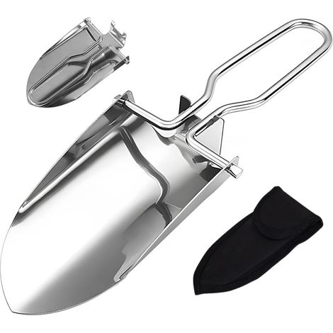 Pelle de Jardin Pliant – Mini Pelle à Main en Acier Inoxydable, Pliable avec Poche à Ceinture, pour Le Jardin, la Pelle à Fleurs, Le Camping et l'extérieur (1/5)