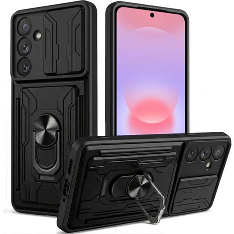 Funda para Samsung Galaxy A37 5G, con soporte y tapa para la cámara, color negro. (1/5)