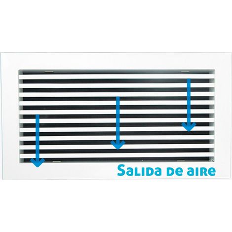 Rejilla lineal inclinación 0º blanca para aire acondicionado  200x75mm  200x75mm (1/5)