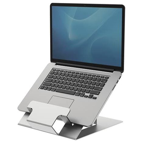 Fellowes support d`ordinateur portable Hylyft en aluminium, léger, avec pochette de rangement, 6 réglages en (1/6)