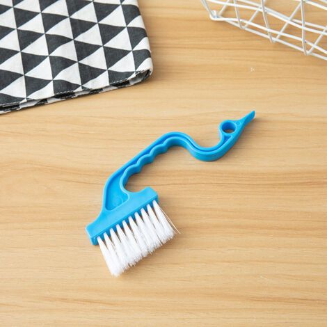 1 brosse de nettoyage d'angle pour fenêtre coulissante portable - grattoir pour fentes - outils pour cuisine et salle de bain (1/5)
