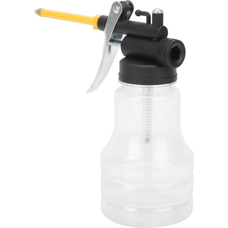 Oil gun, household oil can, long and short nozzle oil dispenser, high-pressure manual transparent oil filler, lubricating oil gun (oil not included), short tube. (1/5)