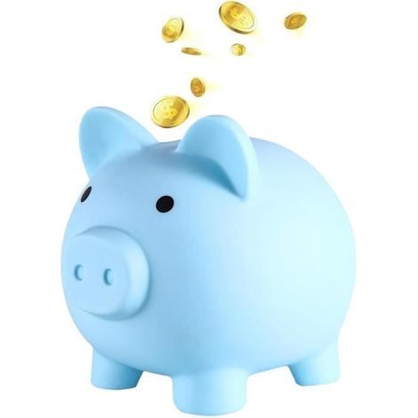Piggy Bank - Large Capacity for Kids and Home Decor - Blue