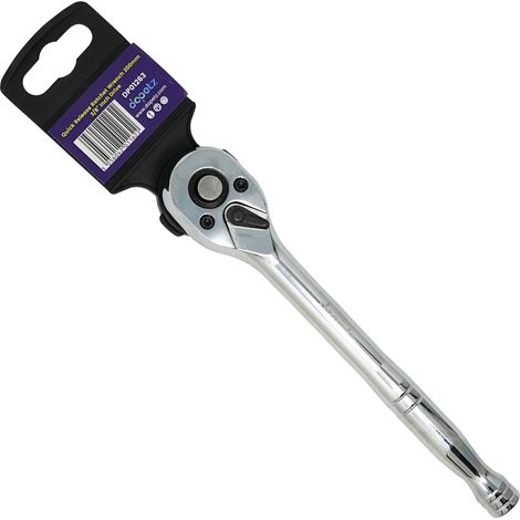 Dapetz ® 3/8" Drive 72T Quick Release Reversible Ratchet Socket Wrench - 200mm Chrome Vanadium Handle, Mirror Polished for Auto Repair, Garage, and Mechanical Work (1/5)