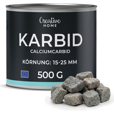 Creative Home Karbid 500g Reines Calciumcarbid für Garten und technische Anwendungen