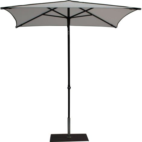 Ombrellone da Giardino 2x2 m Palo Ø38 mm in Alluminio Tessuto Dralon Acrilico Border Bianco (1/5)