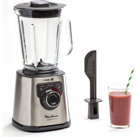 Moulinex LM811D PerfectMix + Blender Frullatore Tritatutto Elettrico, Tecnologia Powelix, Multifunzione, 1200W, Capacità totale 2L (utile 1.5L), 3 Programmi, Vaso in Vetro Termoresistente (1/10)