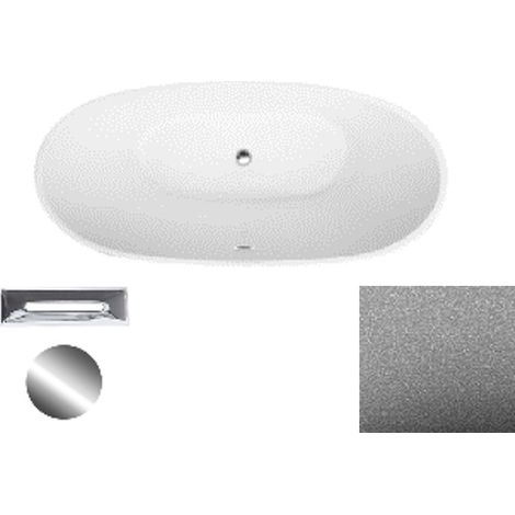 Baignoire îlot chrome Glam avec bonde chrome Ayla 170x80 (1/2)