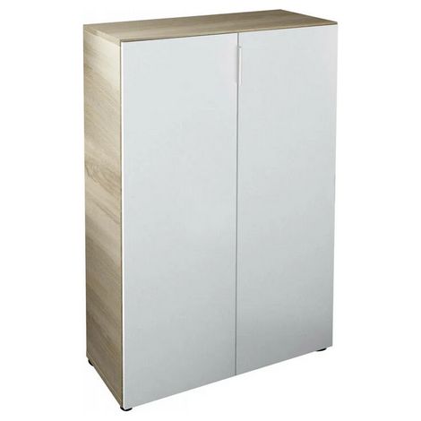 Armoire polyvalente 2 portes - Chêne marron 36x103h cm (1/10)