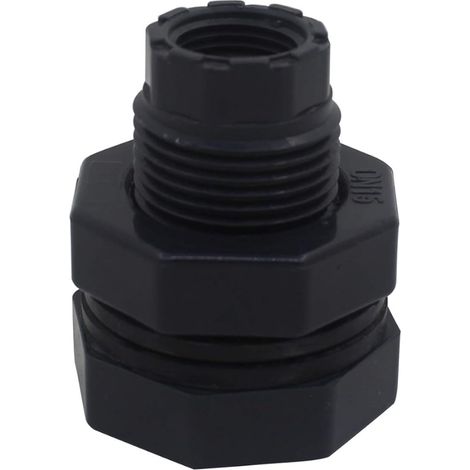 Traversee de paroi en U PVC pour tuyaux 20-110mm, Noir, Polychlorure de vinyle, Passe-paroi en U PVC pour tuyaux, Raccord de tuyauterie, DN20 - ID25mm, Union (1/5)