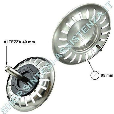Bouchon Panier Évier - Diamètre 84 mm - Compatible Avec Éviers Standard - 1 Pièce (1/2)