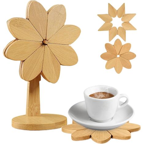 De Trivets en Bois Supports Antid rapants Moulin Vent (1/5)
