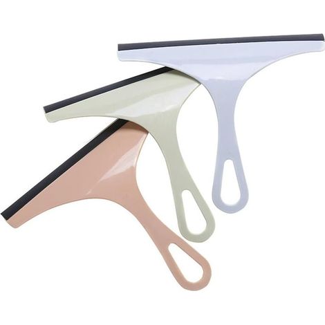 Raclette de Douche, 3 pièces Raclette Salle de Bain et Douche, Raclette Vitre Miroir Douche Plastique, Raclette Vitre Portable, Nettoyage Efficace, pour Fenêtre, Salle De Bain, Miroir, multicolore (1/5)