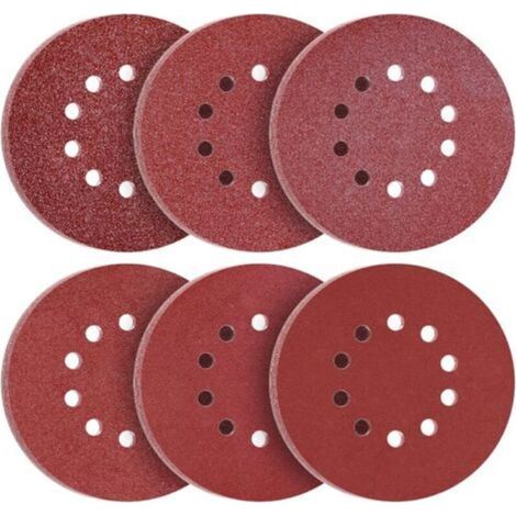 Sanding Discs 225 mm 60 Pieces Grit P40 P60 P80 P120 P240 P320 10 Holes Sanding Discs 225 mm Round Sandpaper for Drywall Sander Giraffe Sander (1/5)