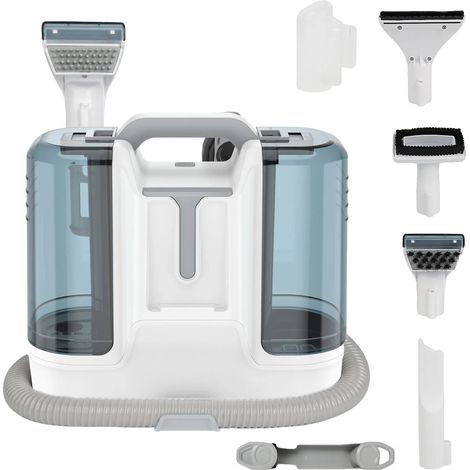 Nettoyeur de tapis, nettoyage en profondeur, système à double réservoir d'eau, BLANC (1/2)