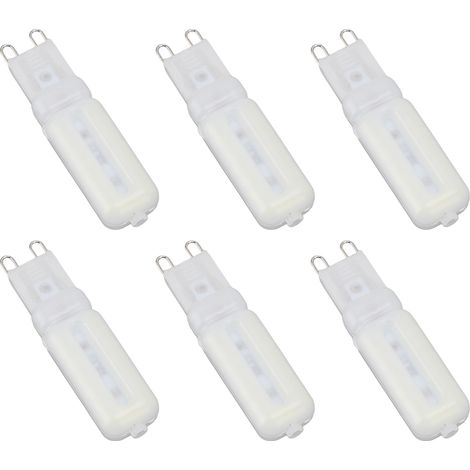 G9-Dimmlampen mit Augenschutz, 32 LEDs, 7 W, kleine Lampen für Kronleuchter und Deckenleuchten, 6er-Pack, warmweiß, 110 V (1/5)