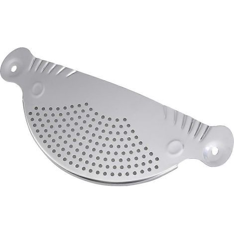Nudelsieb aus Edelstahl für Töpfe und Spaghetti, praktisches Küchenutensil zum einfachen Abtropfen (silber) (1/3)